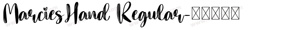 MarciesHand Regular字体转换